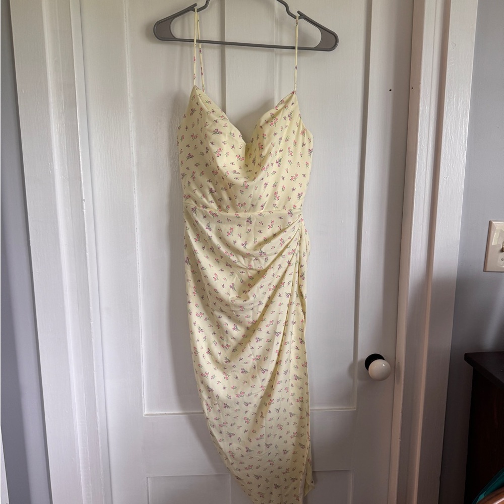 House of CB Gold Sequin Asymmetrical Slip Dress